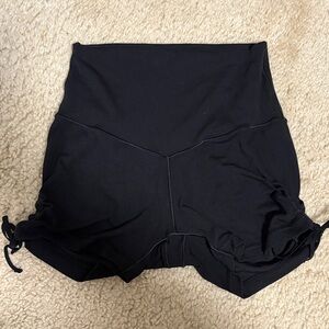 Aerie Sniched Black High-Waisted Shorts
